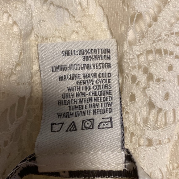 American Rag Cie Off White Ivory Lace Fit & Flare Sleeveless Dress - Picture 10 of 10